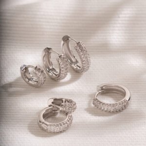 BRINCO TRIO MICRO ZIRCÔNIA Branco