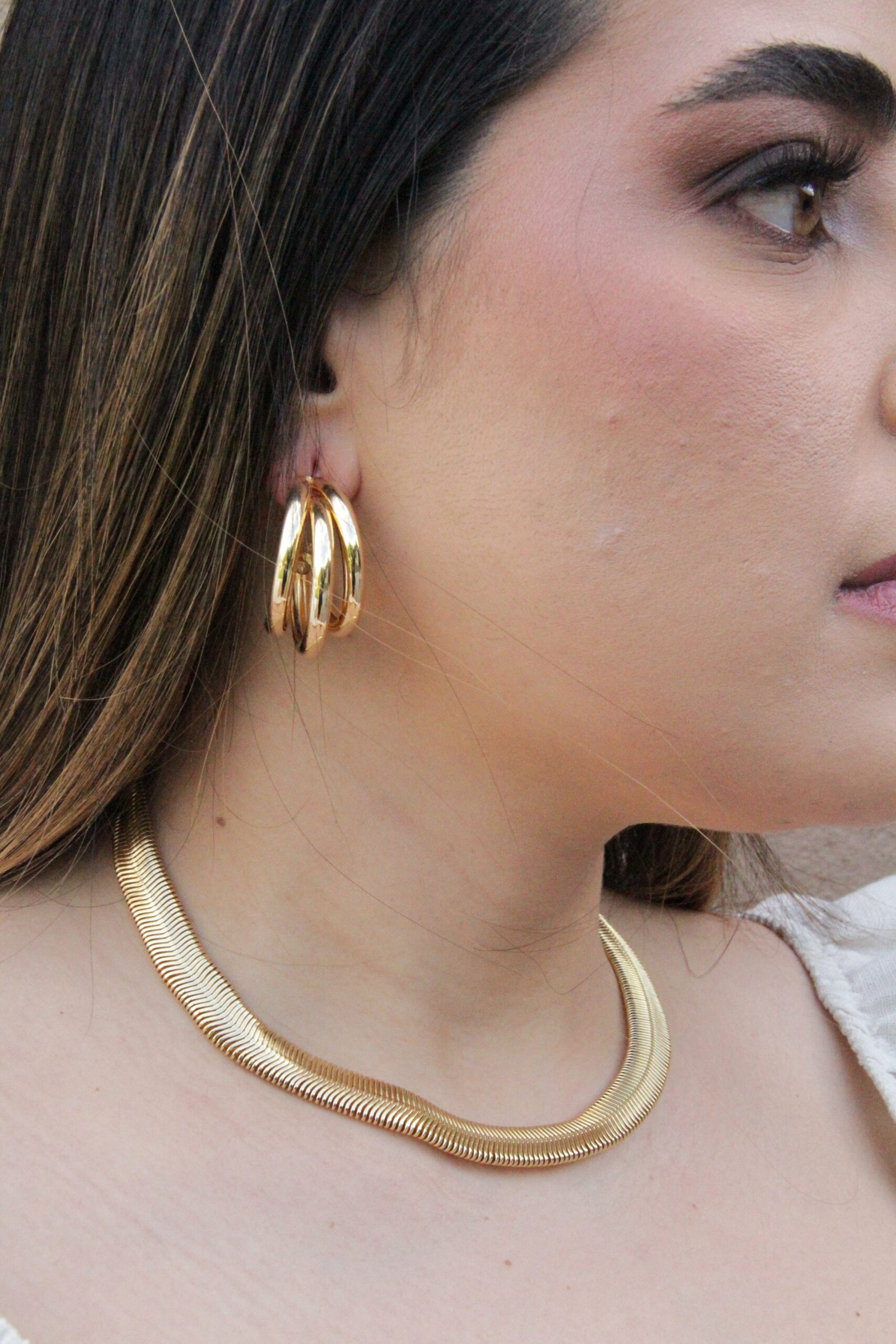 CHOKER MALHA ROLIÇA Dourado