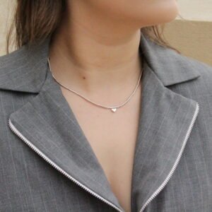 CHOKER CANUTILHO CORAÇÃO LISO Branco