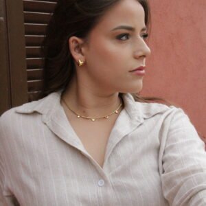 CHOKER CANUTILHO CORAÇÃO LISO Dourado