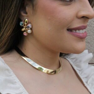 CHOKER ARO DETALHADO LISO Dourado