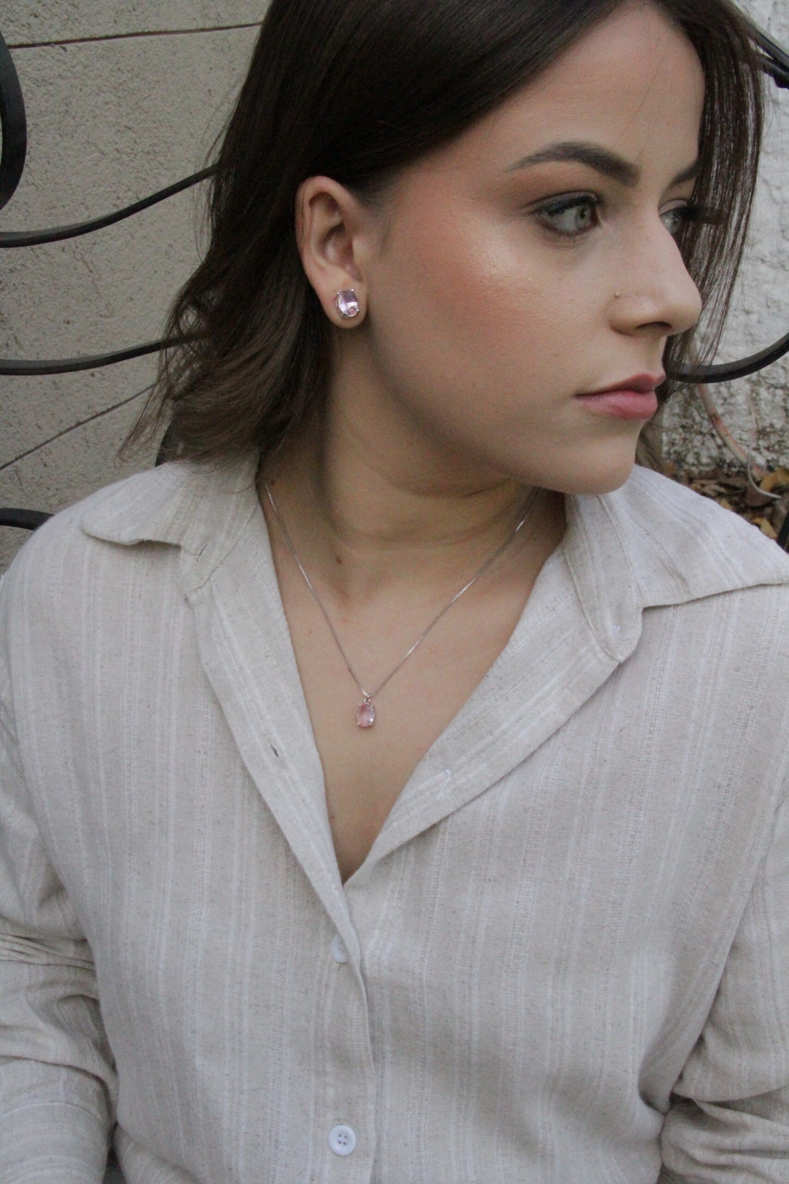 CONJUNTO OVAL AMETISTA Branco