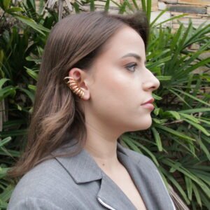 PIERCING DUPLO FILEIRAS LISAS Dourado