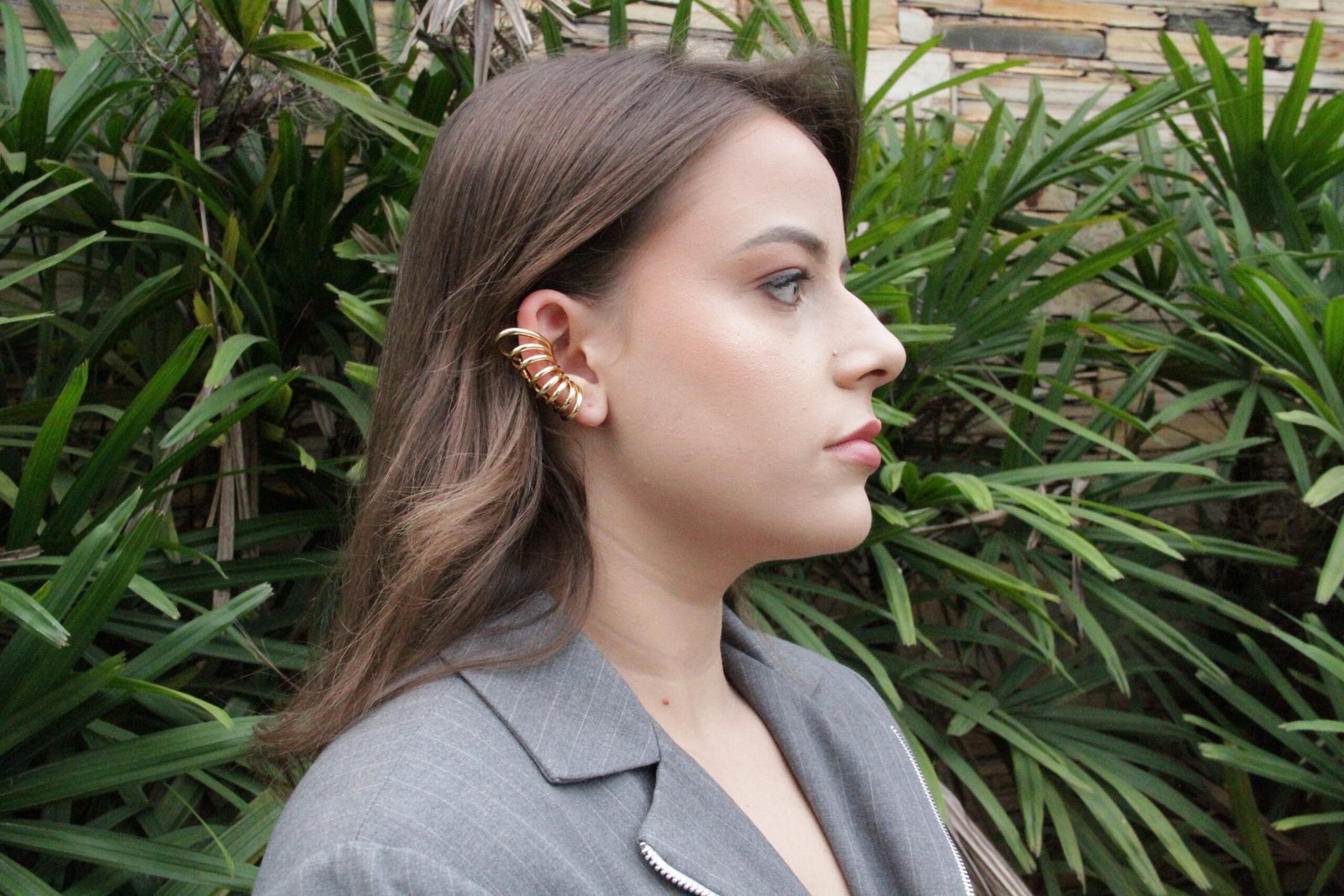 PIERCING DUPLO FILEIRAS LISAS Dourado