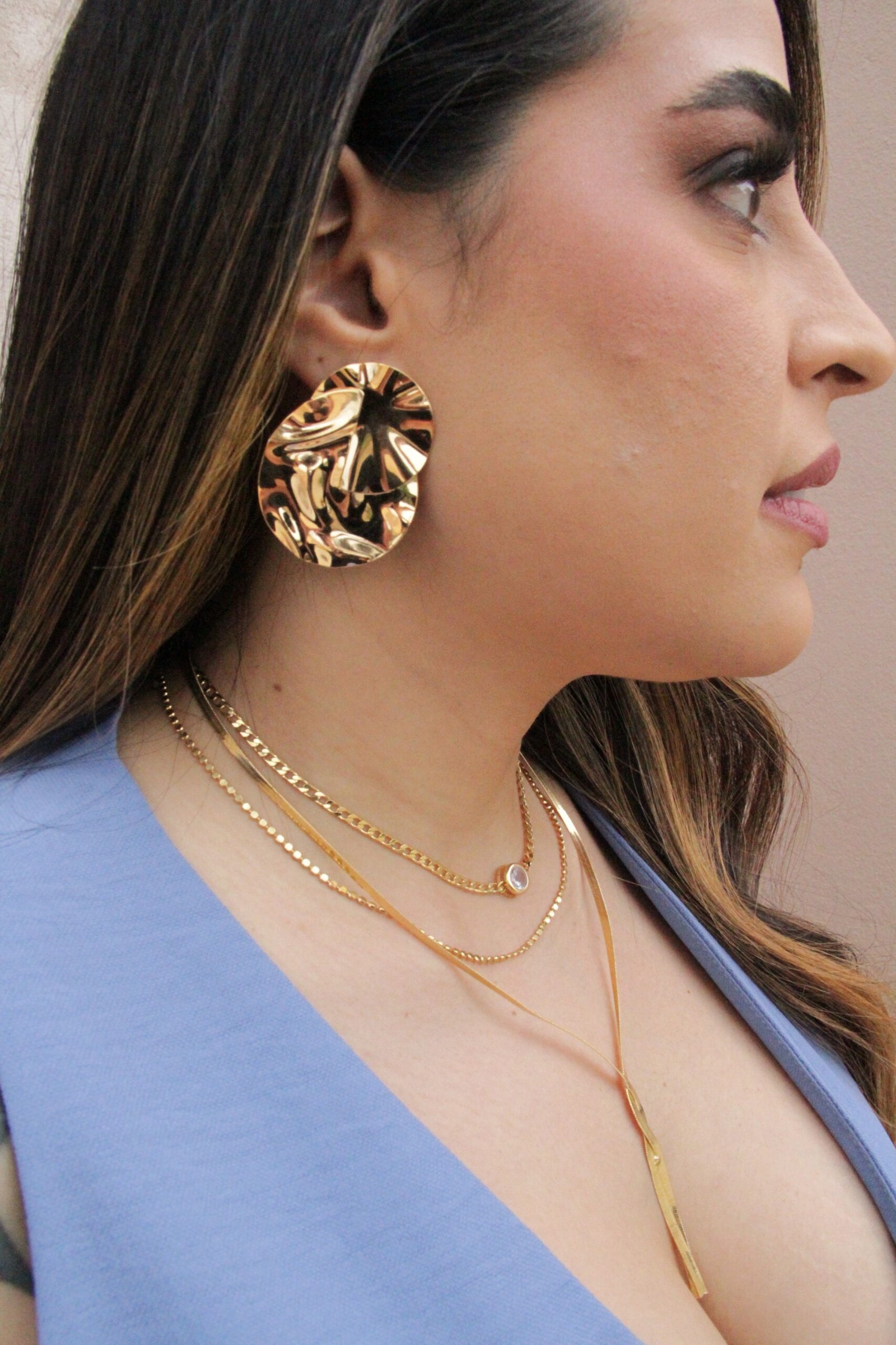 COLAR TRIO MIX CRISTAL Dourado